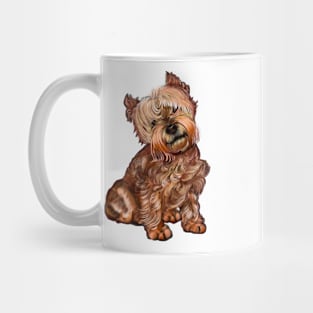 Dog, shnauzer, miniature schnauzer drawing, puppy love shade2 Mug